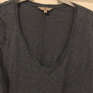 7 for ALL Mankind Periwinkle V-neck 3/4 sleeve EUC